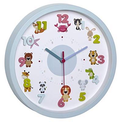 TFA Dostmann Little Animals Kwarts Wandklok 30.9 cm x 4.4 cm Lichtblauw TFA Dostmann Little Animals Kwarts Wandklok 30.9 cm x 4.4 cm Lichtblauw