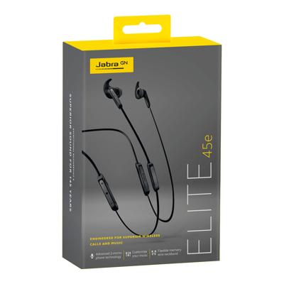Jabra Elite 45e – Waterdichte Bluetooth Oordopjes voor Draadloos Bellen en Muziek Luisteren – Titanium Zwart