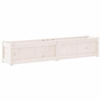 Plantenbak 150x31x31 cm massief grenenhout wit - thumbnail