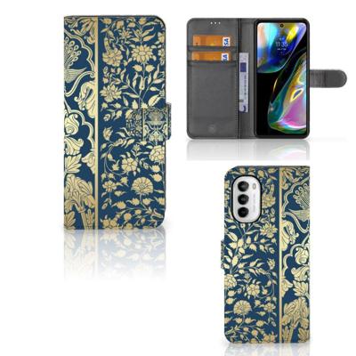 Motorola Moto G52 | Moto G82 Hoesje Beige Flowers Motorola Moto G52 | Moto G82 Hoesje Beige Flowers