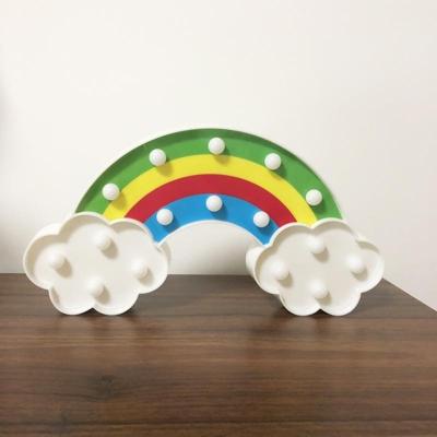 Creatieve Rainbow vorm Warm wit LED decoratie Light 2 x AA batterijen aangedreven partij Festival tabel bruiloft Lamp nachtlampje