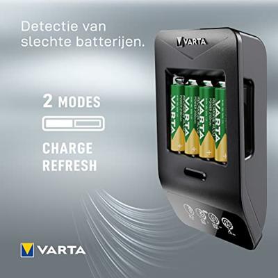 Varta LCD Smart Charger+ incl. 4 accu's 2100 mAh AA - thumbnail
