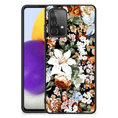 Bloemen Hoesje voor Samsung Galaxy A72 (5G/4G) Dark Flowers Bloemen Hoesje voor Samsung Galaxy A72 (5G/4G) Dark Flowers