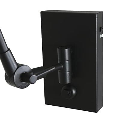 Steinhauer Wand LeeslampPrestige Chic zwart met 30cm taupe lampenkap - 8119ZW