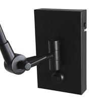 Steinhauer Wandlamp prestige chic 8119 zwart kap grijs linnen - thumbnail