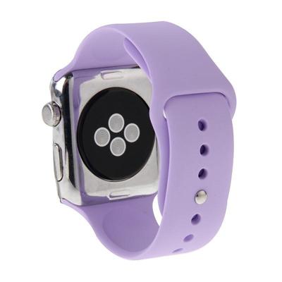 For Apple Watch Sport 42mm High-performance Longer Rubber Sport Watchband with Pin-and-tuck Closure(Purple)
