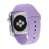 For Apple Watch Sport 42mm High-performance Longer Rubber Sport Watchband with Pin-and-tuck Closure(Purple) - thumbnail