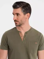 Italian Style - Poloshirt Heren - Suéde - Donkergroen - Italianstyle - thumbnail