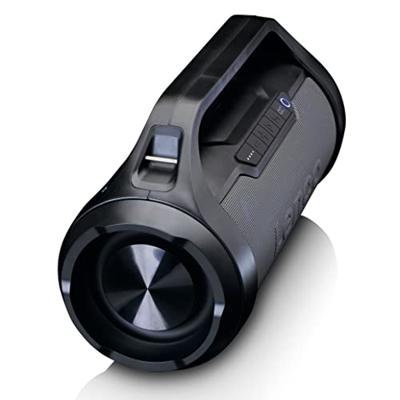 Lenco SPR-070 Boombox - IPX5 waterdichte Bluetooth Boombox - geïntegreerde 3000mAh batterij - 2 x 12 Watt RMS - FM-radio-ontvanger - lichteffecten - snoerloze muziekstreaming - zwart