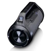 Lenco SPR-070 Boombox - IPX5 waterdichte Bluetooth Boombox - geïntegreerde 3000mAh batterij - 2 x 12 Watt RMS - FM-radio-ontvanger - lichteffecten - snoerloze muziekstreaming - zwart - thumbnail