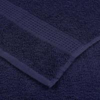 VidaXL Saunahanddoeken 4 st 80x200 cm 360 g/m² 100% katoen marineblauw - thumbnail