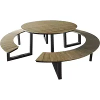Picknicktafel Arezzo aluminium rond - thumbnail