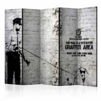 Vouwscherm / Kamerscherm - Graffiti Area, Banksy 225x172cm , gemonteerd geleverd, dubbelzijdig geprint - thumbnail