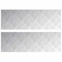 VidaXL Trap tread rechthoekig 2 pcs zilver 75 x 25 cm aluminium - thumbnail