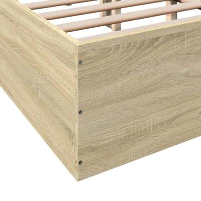 Bedframe bewerkt hout sonoma eikenkleurig 150x200 cm