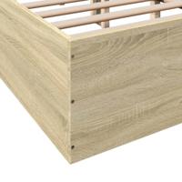 Bedframe bewerkt hout sonoma eikenkleurig 150x200 cm - thumbnail