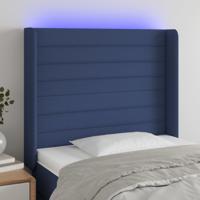Hoofdbord LED 183x16x78/88 cm stof blauw - thumbnail