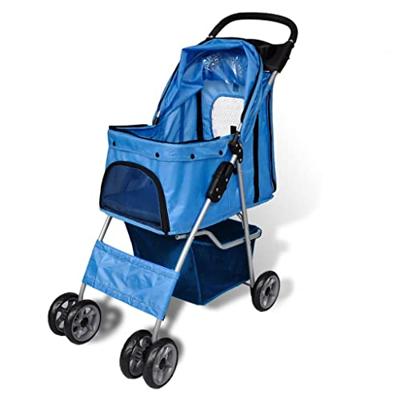 VidaXL Wandelwagen voor hond blauw