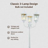 VidaXL Tuinverlichting wit 61 x 53 x 235 cm aluminium en glas - thumbnail