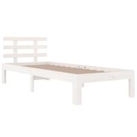 Bedframe massief hout wit 90x200 cm - thumbnail