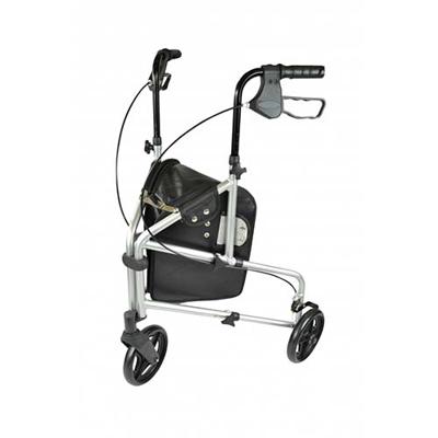 Lichtgewicht aluminium 3-wiel Rollator zilver Lichtgewicht aluminium 3-wiel Rollator zilver