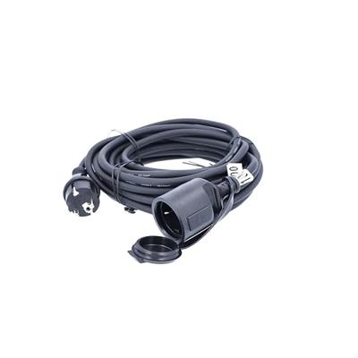 AS Schwabe 60310 Stroom Verlengkabel Zwart 10.00 m H05RR-F 3G 1,5 mm²