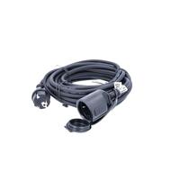 AS Schwabe 60310 Stroom Verlengkabel Zwart 10.00 m H05RR-F 3G 1,5 mm² - thumbnail