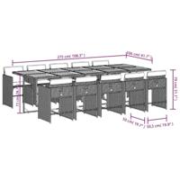 11-delige Tuinset met kussens poly rattan beige - thumbnail