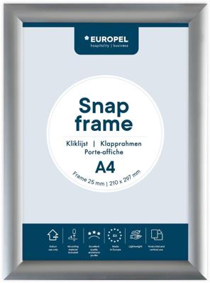 Europel clicklijst, lijst 25mm A4, zilverkleurig posterframe Europel clicklijst, lijst 25mm A4, zilverkleurig posterframe