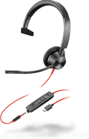 POLY 3315 Headset Bedraad Hoofdband Oproepen/muziek USB Type-C Zwart - thumbnail