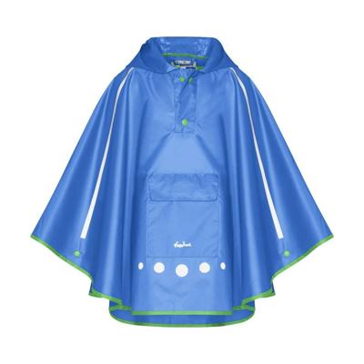Playshoes regenponcho met tas Blauw-L