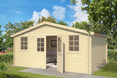 Outdoor Life Udo Blokhut 480x300 cm 28 mm vuren blank- Zadeldak- Onbehandeld vurenhout- Outdoor Life Outdoor Life Udo Blokhut 480x300 cm 28 mm vuren blank- Zadeldak- Onbehandeld vurenhout- Outdoor Life