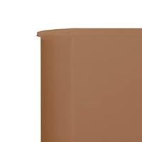 Windscherm 5-panelen 600x120 cm stof taupe - thumbnail