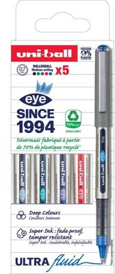 Rollerpen Uni-ball Eye UB157 medium assorti 5 stuks