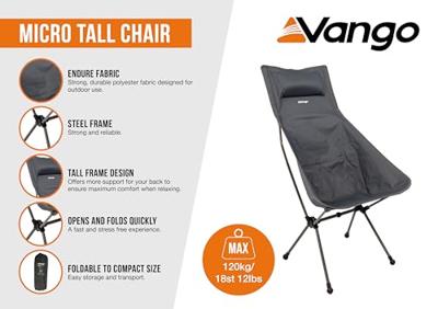 Vango Micro Tall Chair Vouwstoel Vango Micro Tall Chair Vouwstoel