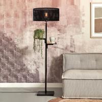 GOOD&MOJO Vloerlamp 'Java' Met 2 plankjes, Bamboe, 158cm, kleur Zwart - thumbnail