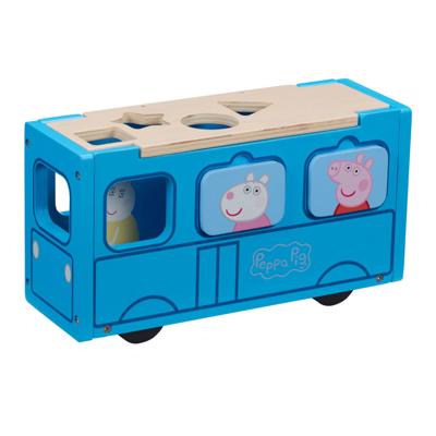 Peppa Pig Houten Schoolbus/Vormenstoof