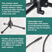 Konig & Meyer 27500 XLR Microphone Stand met zwanenhals - thumbnail