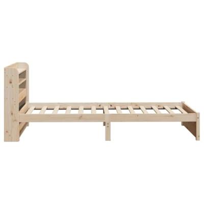 Bedframe met hoofdbord massief grenenhout 90x200 cm