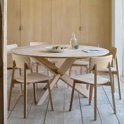 Ethnicraft Ronde Eettafel 'Circle' Gevernist Eikenhout, 163cm Ethnicraft Ronde Eettafel 'Circle' Gevernist Eikenhout, 163cm