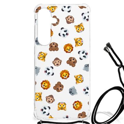 Doorzichtige Silicone Hoesje voor Samsung Galaxy S24 Plus Dieren Emojis Doorzichtige Silicone Hoesje voor Samsung Galaxy S24 Plus Dieren Emojis