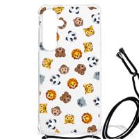 Doorzichtige Silicone Hoesje voor Samsung Galaxy S24 Plus Dieren Emojis - thumbnail
