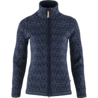 Fjallraven Snow Cardigan Fleece Dames Dark Navy XL - thumbnail