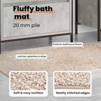 VidaXL Antislip badmat crème 60 x 90 cm pp - thumbnail