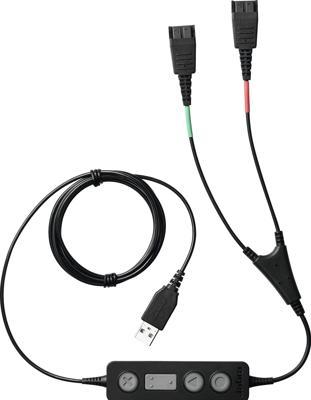 Jabra 265-09 Link 265 Y-trainingskabel met USB en twee QD-aansluitingen voor supervisor in contactcenters