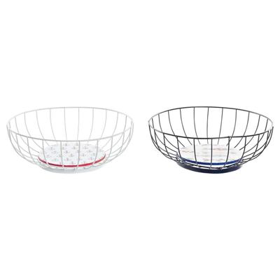 Fruitschaal DKD Home Decor Multicolour Metaal Hout MDF 28 x 28 x 10 cm (2 Stuks) Fruitschaal DKD Home Decor Multicolour Metaal Hout MDF 28 x 28 x 10 cm (2 Stuks)