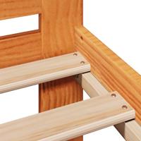 Bedframe zonder matras massief grenenhout wasbruin 135x190 cm - thumbnail