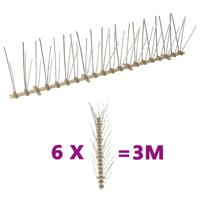 Vogel- en duivenpinnen met 5 rijen 6 st 3 m kunststof - thumbnail