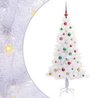 Kunstkerstboom met 150 LED Wit 150 cm PVC en Staal - thumbnail