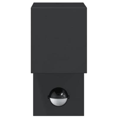 VidaXL Buitenwandlamp met sensor gegoten aluminium zwart
